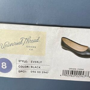 Universal Thread Everly Black Women's Ballet Flats Size 8 NWT